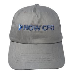 Now Cfo Strapback Baseball Cap Gray One Size Adjustable Embroidered Hit